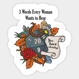 Roleplaying RPG Valentines Day TableTop D20 Dice Couple Gift Sticker